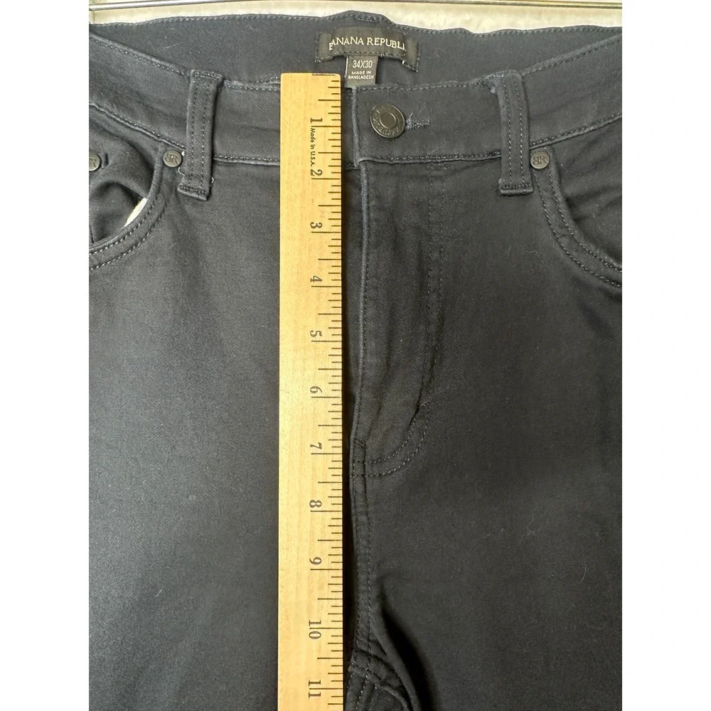 Banana Republic Mens 34x30 Black Straight Leg 5-Pocket Pants Chinos 0572